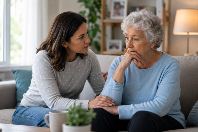 Family supporting aging parent who refuses help